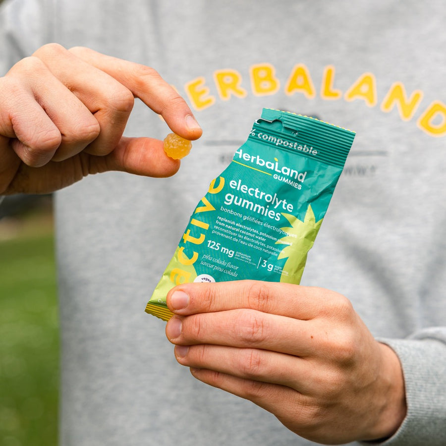 Herbaland Gummies - herbaland electrolyte gummies to fulfill your body's needs for adults with pina colada flavor 