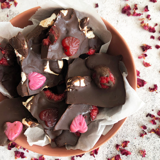 chocolate marshmallow bark with gummies, recipe