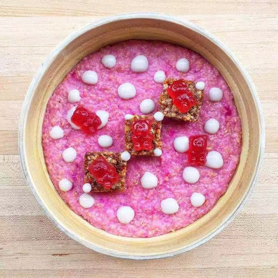 Healthy recipes - Pink Oatmeal Valentines Day