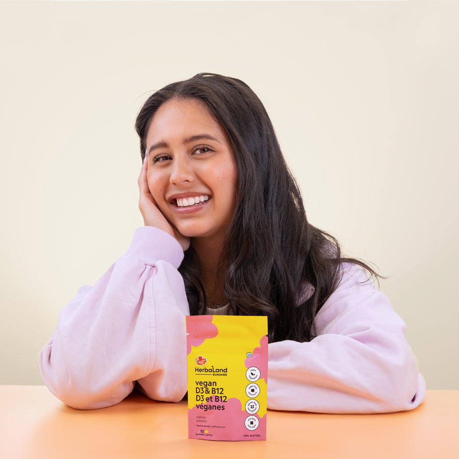 Herbaland Vegan D3 and B12 Gummies Travel Size