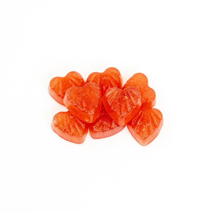 Picture of herbaland prebiotic gummies for adults with peach passion fruit flavor