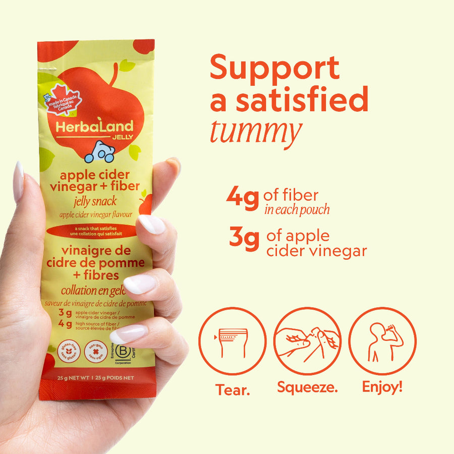 Herbaland Canada | Apple Cider Vinegar + Fiber Jelly Snack