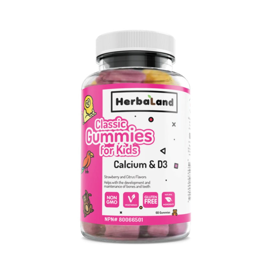 Calcium and D3 Classic Gummies for Kids - Herbaland